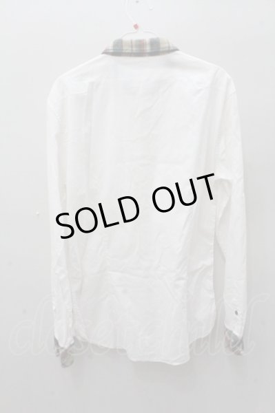 画像3: GUILD PRIME シャツ.ウールチェックメガネプリント /ホワイト/1 O-21-08-06-045-GU-sh-YM-ZT005 (3)