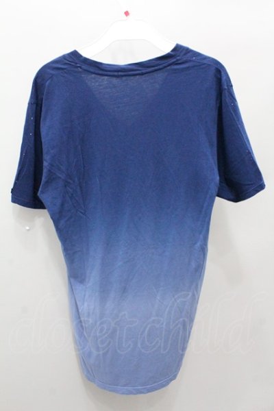 画像3: 【SALE】GUILD PRIME Tシャツ.ペインティンググラデーションVネック /ブルー/1 O-21-08-06-031-GU-to-YM-ZT005