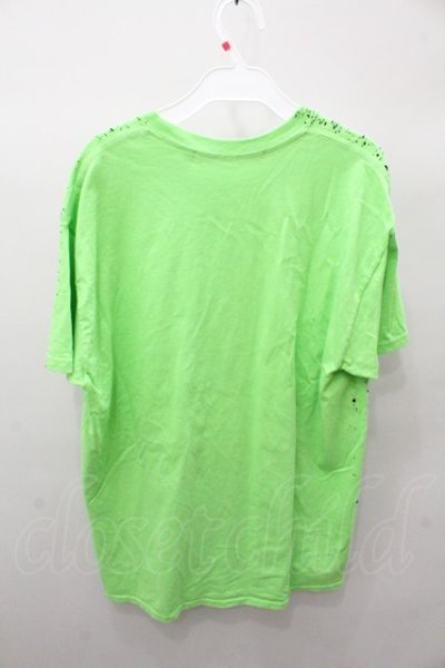 画像3: 【SALE】NO ID. BLACK Tシャツ.ペインティングネオン /ネオングリーン/1 O-21-08-08-007-NO-ts-YM-ZT119