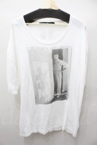 【SALE】NO ID. Tシャツ.フォトプリントBIG /ホワイト/F O-21-08-09-006-NO-ts-YM-ZT179