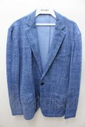 【WINTERセール】HIGH STREET ジャケット.ＢＥＬ＆ＣＯチェックプリントジャージ 【現在買取対象外】 /ブルー/S O-21-08-15-002-HI-ja-YM-ZT194