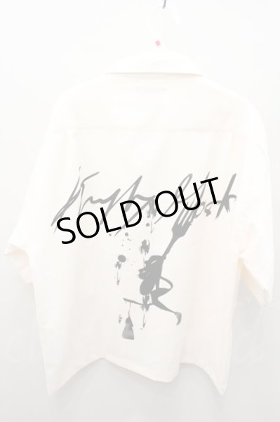 画像2: KMK(KINGLY MASK) ジャケット.バックプリント半袖ジップアップワイド /ベージュ/ O-21-08-16-010-KM-ja-YM-ZT090 (2)