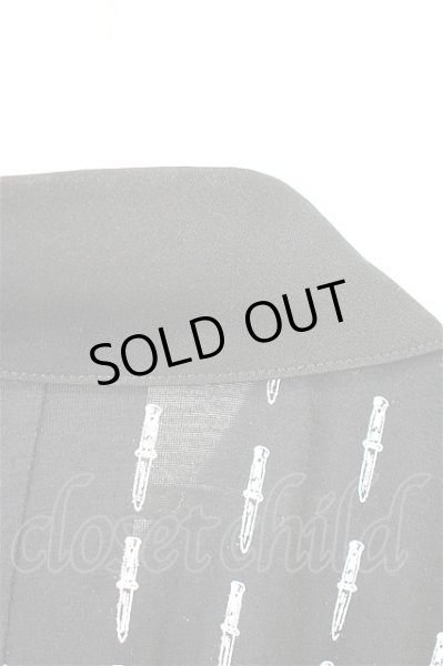 画像4: SWITCHBLADE シャツ.KNIFE PIN STRIPE LONG /ブラック×ホワイト/S T-21-08-20-009-AB-sh-KN-ZT311 (4)