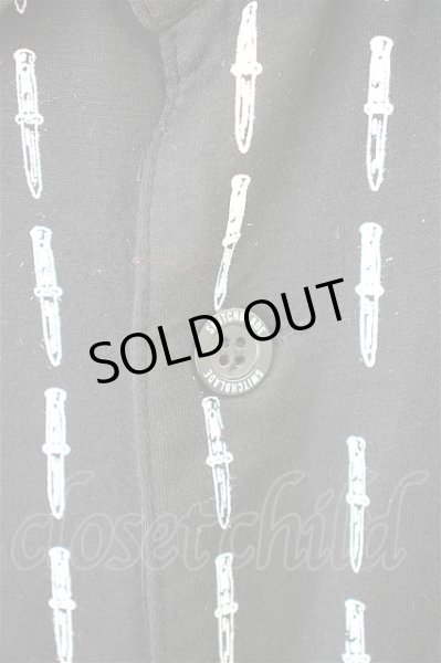 画像5: SWITCHBLADE シャツ.KNIFE PIN STRIPE LONG /ブラック×ホワイト/S T-21-08-20-009-AB-sh-KN-ZT311 (5)