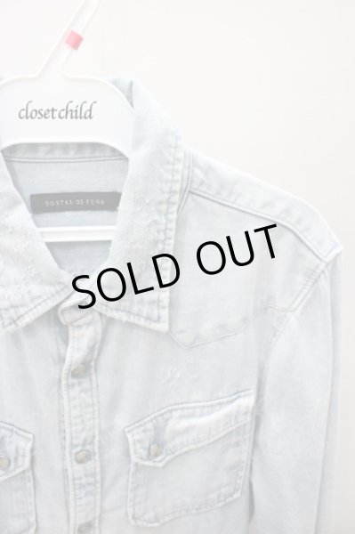 画像2: GOSTAR DE FUGA シャツ.カットオフデニム /ライトインディゴ/44 O-21-08-22-064-GO-sh-YM-ZT264 (2)