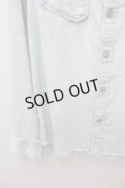 画像3: GOSTAR DE FUGA シャツ.カットオフデニム /ライトインディゴ/44 O-21-08-22-064-GO-sh-YM-ZT264 (3)