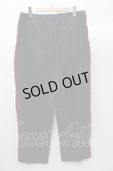 画像3: ZARA パンツ.ベロアラインワイド /ブラックｘレッド/EU 42 O-21-08-28-070-ZA-pa-YM-ZT014 (3)