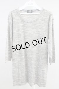 【SALE】ILL'S Tシャツ.クルーネック七分袖 /グレー/XL T-21-09-09-017-IL-to-KN-ZT107