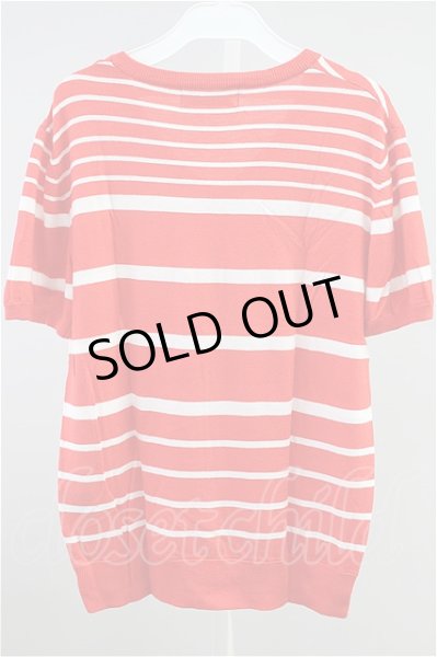 画像2: DOWBL Tシャツ.ボーダーVネックニット【現在買取対象外】 /レッド/44 T-21-09-10-006-DO-ts-ET-ZT167 (2)