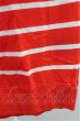 画像4: DOWBL Tシャツ.ボーダーVネックニット【現在買取対象外】 /レッド/44 T-21-09-10-006-DO-ts-ET-ZT167 (4)