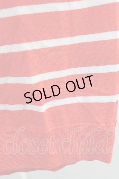 画像4: DOWBL Tシャツ.ボーダーVネックニット【現在買取対象外】 /レッド/44 T-21-09-10-006-DO-ts-ET-ZT167 (4)