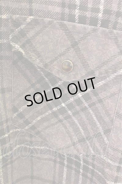 画像4: Custom Culture シャツ小花柄チェック【現在買取対象外】 /パープル/48 T-21-09-17-017-Cu-sh-ET-ZT059 (4)