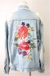 画像2: LEGENDA ジャケット.FlowerEmbroideryヴィンテージクラッシュデニム /インディゴ/M T-21-09-24-001-LE-ja-KN-ZT267 (2)