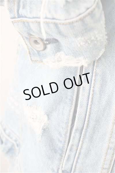 画像6: LEGENDA ジャケット.FlowerEmbroideryヴィンテージクラッシュデニム /インディゴ/M T-21-09-24-001-LE-ja-KN-ZT267 (6)