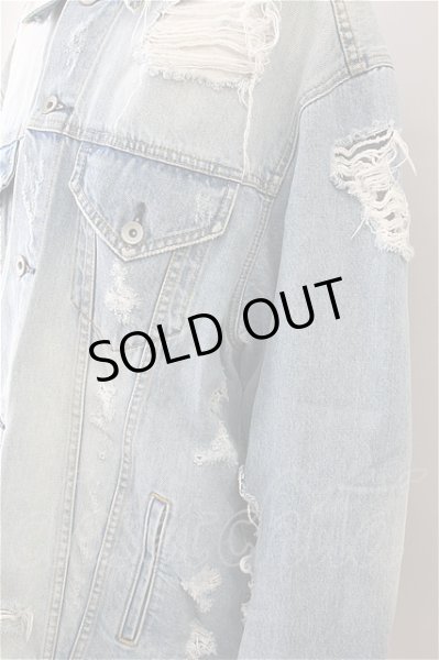 画像7: LEGENDA ジャケット.FlowerEmbroideryヴィンテージクラッシュデニム /インディゴ/M T-21-09-24-001-LE-ja-KN-ZT267 (7)