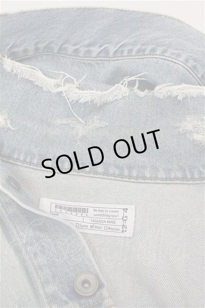 画像8: LEGENDA ジャケット.FlowerEmbroideryヴィンテージクラッシュデニム /インディゴ/M T-21-09-24-001-LE-ja-KN-ZT267 (8)