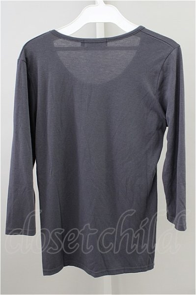 画像2: Roshell カットソー.無地Uネック5S /チャコール/S T-21-09-29-006-Ro-to-NA-ZT019 (2)