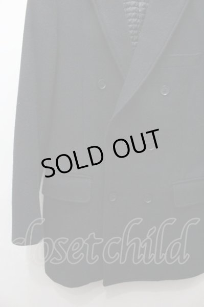 画像3: Moonage Devilment(清春) コート.ダブルボタンメルトンチェスター /ブラック/44 O-21-10-06-048-Mo-ou-YM-ZT-M116 (3)