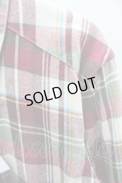 画像4: NO ID. シャツ.チェックネル /レッド/1 O-21-10-06-059-NO-sh-YM-ZT257 (4)