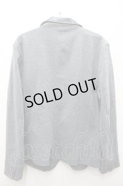 画像5: semanticdesign ジャケット.PUパイソン襟コットンテーラード /グレー/L O-21-10-08-023-se-ja-YM-ZT057 (5)