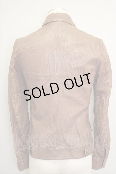 画像2: SCHORL ジャケット.ゴートレザーブルゾン【現在買取対象外】 /ブラウン/42(XS) T-21-10-12-001-SC-ja-KN-ZT-M002 (2)