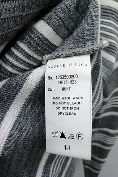 画像4: GOSTAR DE FUGA ジャケット.ボーダニット /グレー/44 S-21-10-21-1027-GO-ja-KN-ZT153 (4)