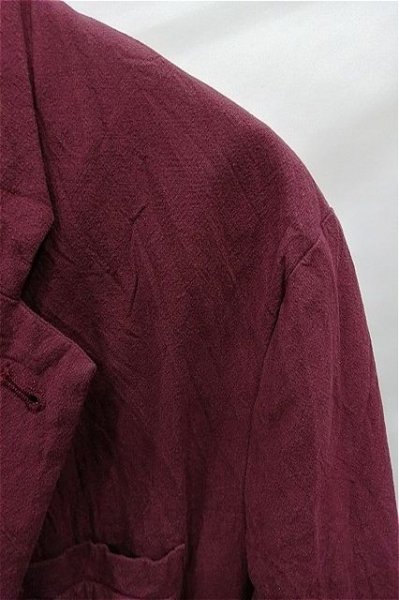 画像4: NO ID. ジャケット.Cストレッチクレープノッチドラペル2B7分袖JKT /ワイン/2 S-21-10-21-1039-NO-ou-KN-ZT300 (4)