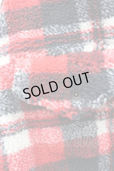 画像3: LEGENDA コート.ボアチェックブルゾン /レッド/S O-21-10-27-088-LE-ja-YM-ZT-M005 (3)