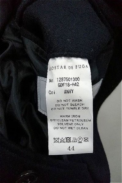 画像4: GOSTAR DE FUGA ジャケット.メルトンイタリアンカラー /ネイビー/44 S-21-10-28-1041-GO-ja-KN-ZT174 (4)