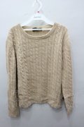 【SALE】DOWBL ニット.ケーブル編みプルオーバー【現在買取対象外】 /キャメル/42 O-21-10-30-122-DO-to-YM-ZT111