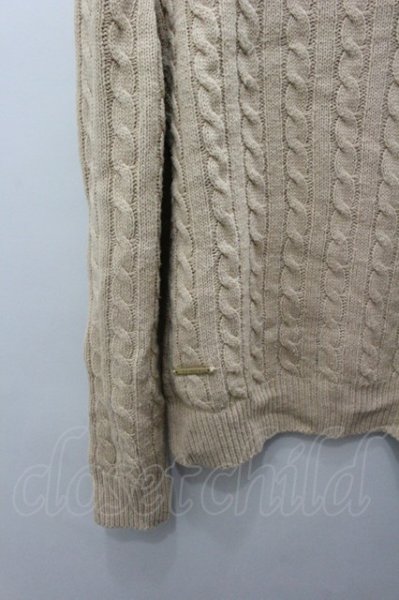 画像2: DOWBL ニット.ケーブル編みプルオーバー【現在買取対象外】 /キャメル/42 O-21-10-30-122-DO-to-YM-ZT111 (2)