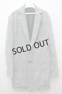 【WINTERセール】OF THE NEIGE STYLE コート.ハウンズトゥースウールチェスター【現在買取対象外】 /ブラック/44 O-21-10-31-048-OF-ou-YM-ZT-M008