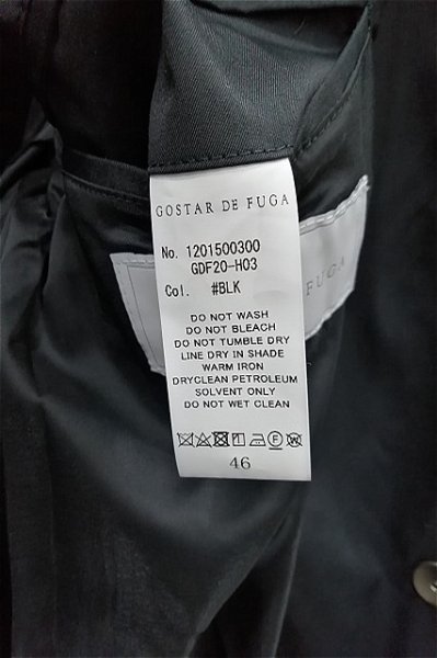 画像4: GOSTAR DE FUGA コート.ステンカラー /ブラック/46 S-21-11-01-1026-GO-ja-KN-ZT-M101 (4)