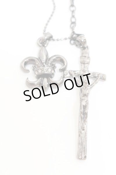 画像2: 【新品アウトレット】   レイヤード百合ロザリオネックレス /0/表記なし T-21-11-02-013l-1-ac-SI-m-NA-ZT-B500 (2)