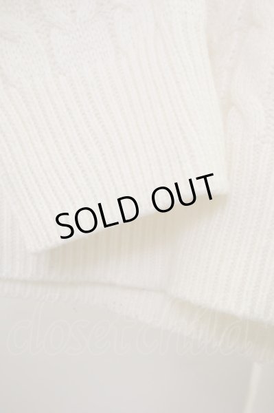 画像4: LHP ニット.7ゲージケーブルクルーネック /ホワイト/M T-21-11-19-008-LH-to-KN-ZT009 (4)