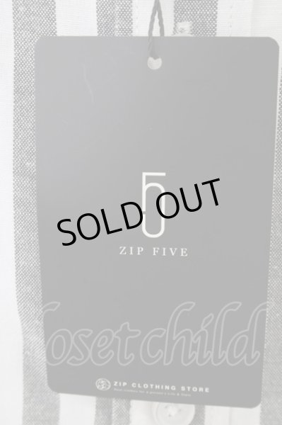 画像6: ZIP FIVE シャツ.七分袖ストライプ【現在買取対象外】 /ホワイトxグレー/L T-21-12-10-007-ZI-sh-ET-ZT252 (6)