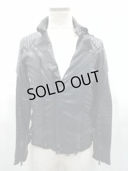 画像2: JOHNNY WOLF ジャケット.COLOSSEOレザーライダース /ブラック/1 S-21-12-16-1034-JO-ja-KN-ZT-M098 (2)