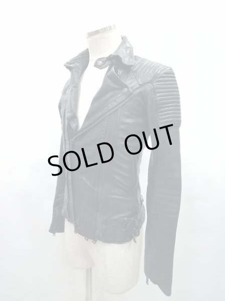 画像4: JOHNNY WOLF ジャケット.COLOSSEOレザーライダース /ブラック/1 S-21-12-16-1034-JO-ja-KN-ZT-M098 (4)