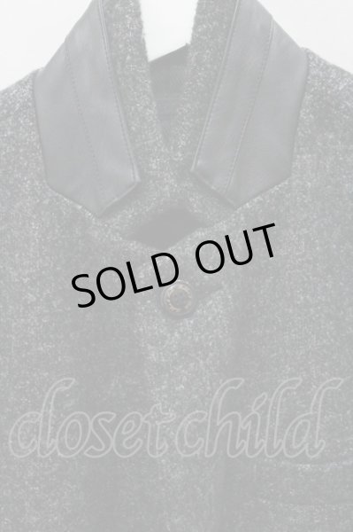 画像2: FUGA コート.PU立ち襟ニット /ブラック/46 O-21-12-16-029-FU-ou-YM-ZT-M016 (2)