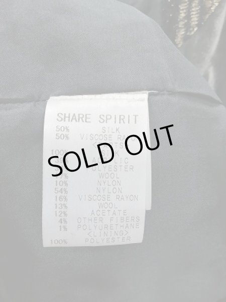 画像6: SHARE SPIRIT HOMME ジャケット.ベルベットブルゾン /ブラック/44 S-21-12-20-1031-SH-ou-KN-ZT393 (6)