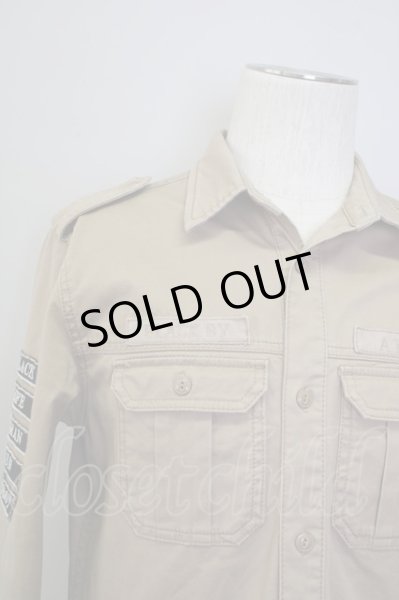 画像3: Black by VANQUISH シャツ.サイドジップロングアーミー /ベージュ/M O-21-12-21-5002-Bl-sh-YM-ZT009 (3)