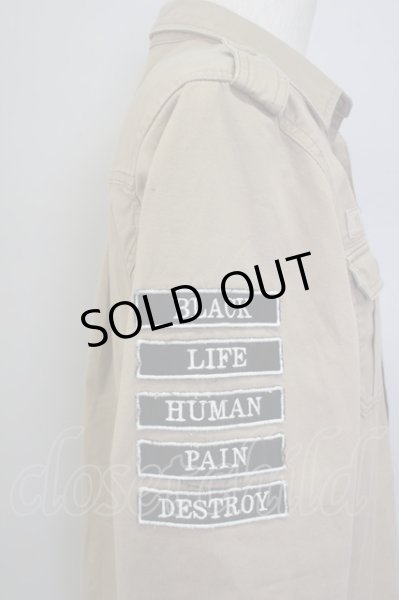 画像4: Black by VANQUISH シャツ.サイドジップロングアーミー /ベージュ/M O-21-12-21-5002-Bl-sh-YM-ZT009 (4)