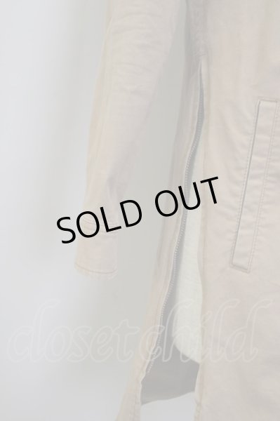 画像8: Black by VANQUISH シャツ.サイドジップロングアーミー /ベージュ/M O-21-12-21-5002-Bl-sh-YM-ZT009 (8)