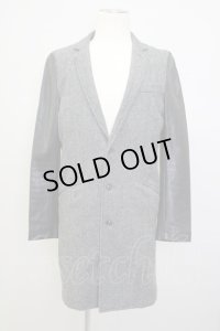 【SALE】FUGA コート.AttackingThird レザー切り替え /グレーｘブラック/44 O-21-12-21-5006-FU-ou-YM-ZT-ML001