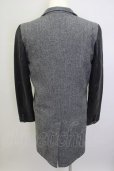 画像2: 【SALE】FUGA コート.AttackingThird レザー切り替え /グレーｘブラック/44 O-21-12-21-5006-FU-ou-YM-ZT-ML001 (2)