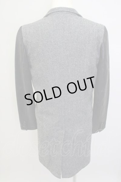 画像2: FUGA コート.AttackingThird レザー切り替え /グレーｘブラック/44 O-21-12-21-5006-FU-ou-YM-ZT-ML001 (2)