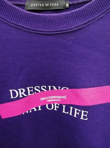 画像3: GOSTAR DE FUGA トレーナー.シンプル /パープル/46 S-21-12-23-1004-GO-to-KN-ZT306 (3)