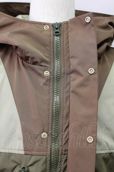 画像4: NO ID. ジャケット.マルチポケットナイロンフーデッドBLZ /カーキ/1 S-21-12-24-003-NO-ja-KN-ZT021 (4)