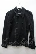 【WINTERセール】Artemis Classic ジャケット.ウールミックスライダースPコート /ブラック/M O-21-12-26-077-Ar-ja-IG-ZT-M016
