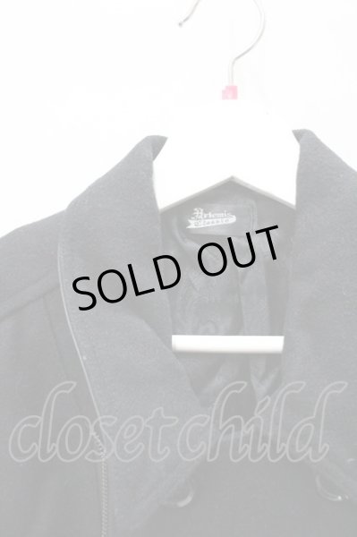 画像4: Artemis Classic ジャケット.ウールミックスライダースPコート /ブラック/M O-21-12-26-077-Ar-ja-IG-ZT-M016 (4)